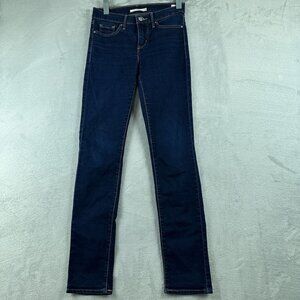 Levi Strauss & Co 312 Skinny Jeans Shaping Slim Womens Size 25 Dark Wash Blue